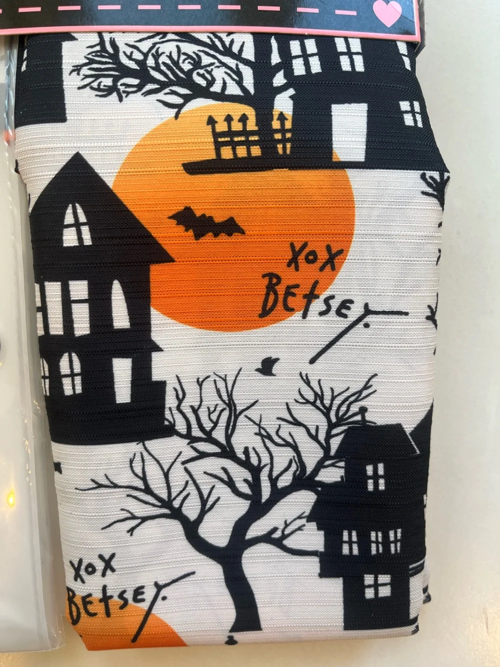 Betsey Johnson Halloween Haunted House Shower Curtain Set